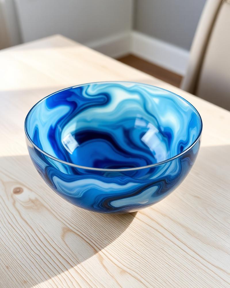 Ocean Swell Resin Decorative Bowl