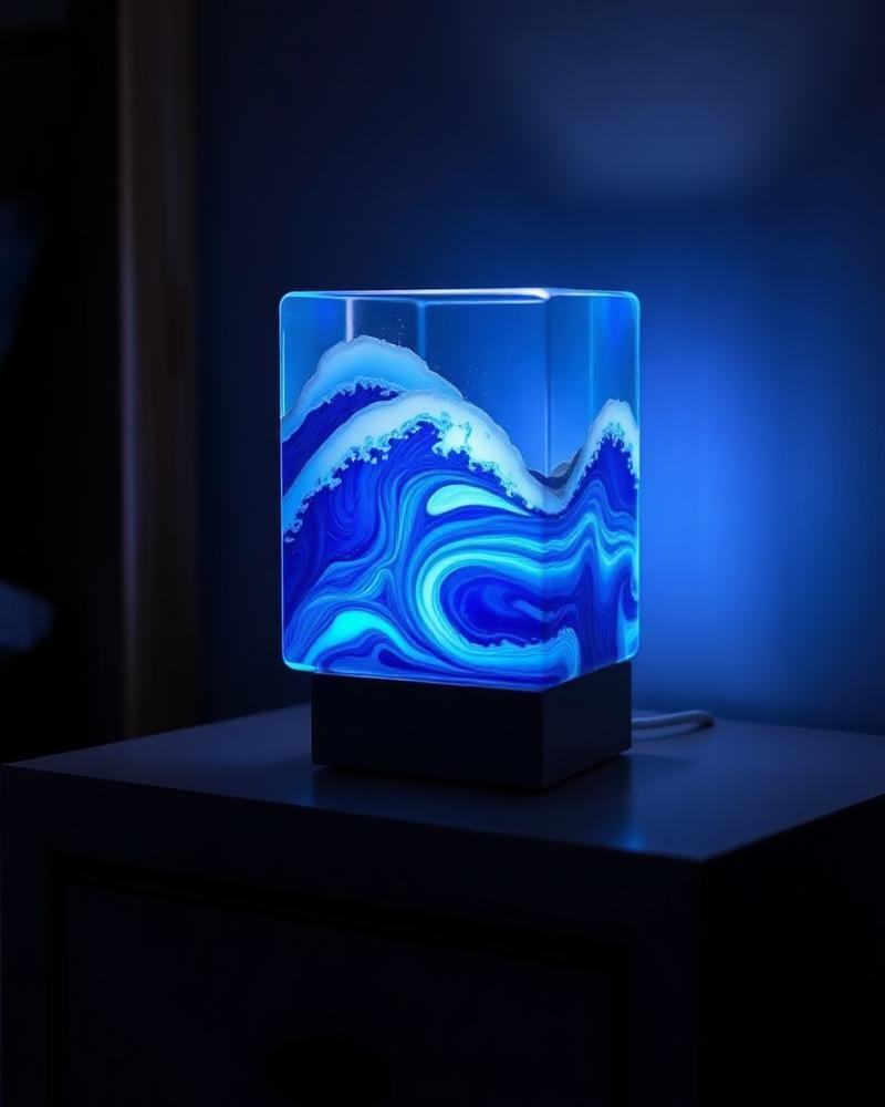 Wave Resin Night Light